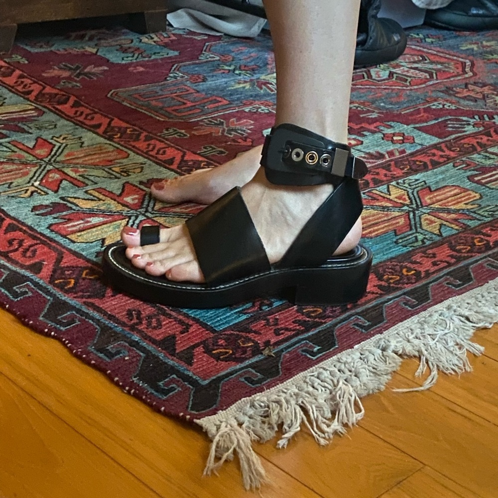 Balenciaga Leather Chunky Sandals